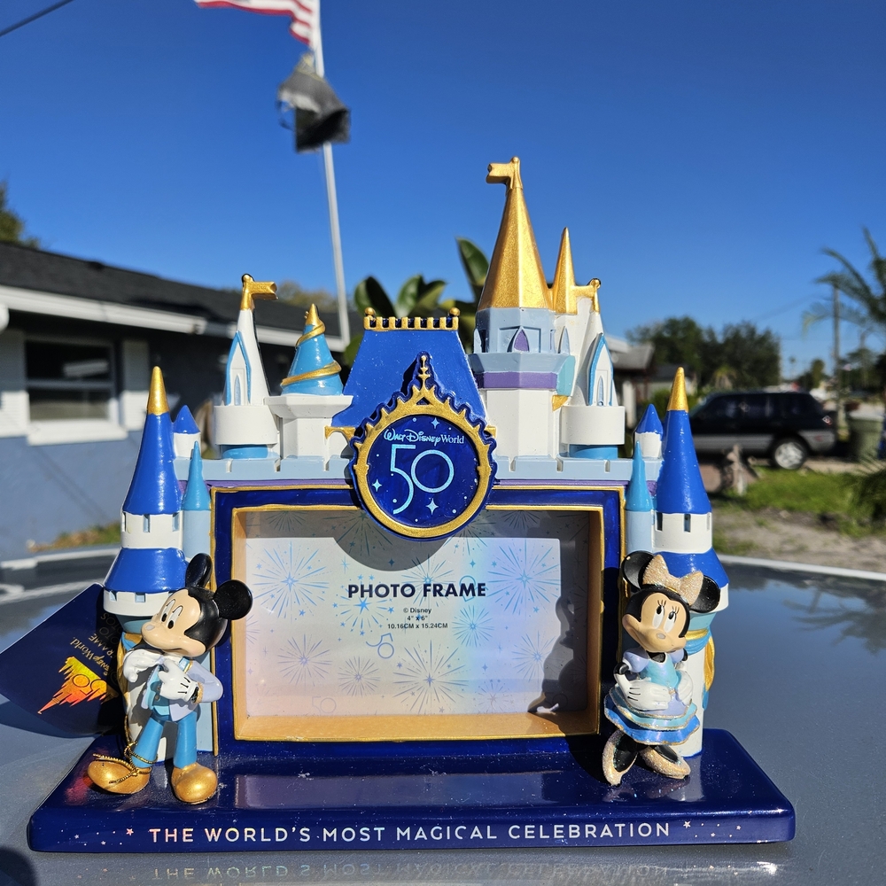 Disney Blue and Gold Castle Photo Frame